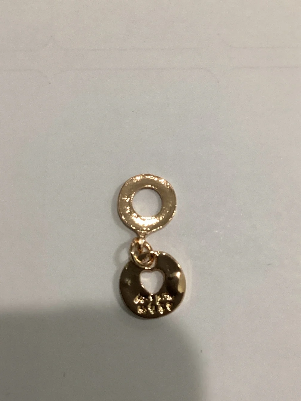 Gold-Tone Heart Cutout Dangle Charm